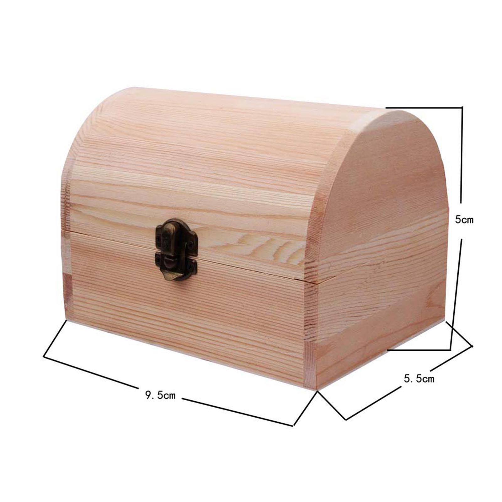 Body Jewelry Display Case - Boîte en bois brut, coffre au