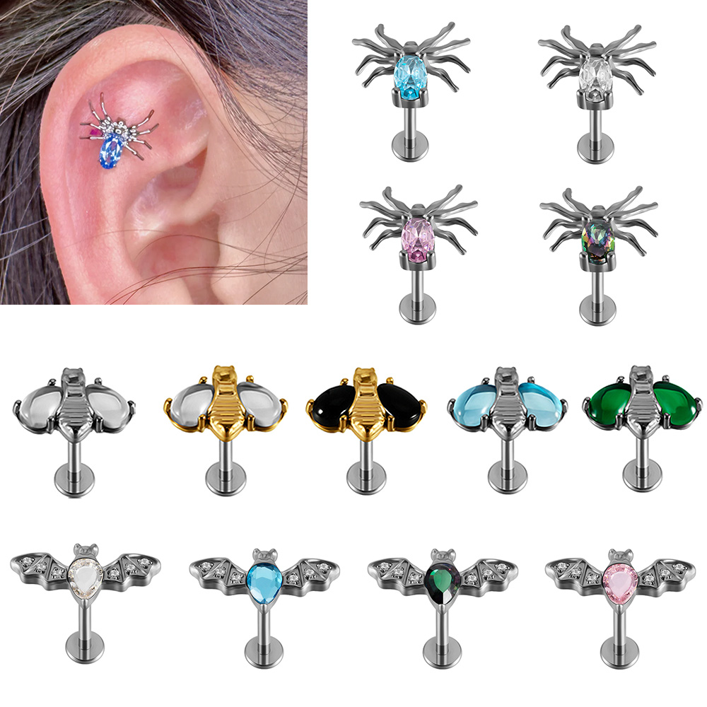 Zoor Body Jewelry - 1/5 pièces en acier inoxydable insecte