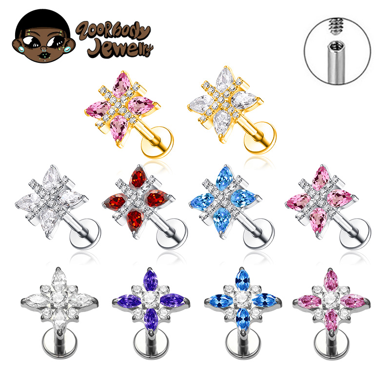 Zoor Body Jewelry - ASTM F136 titane brillant étoile laboratoire