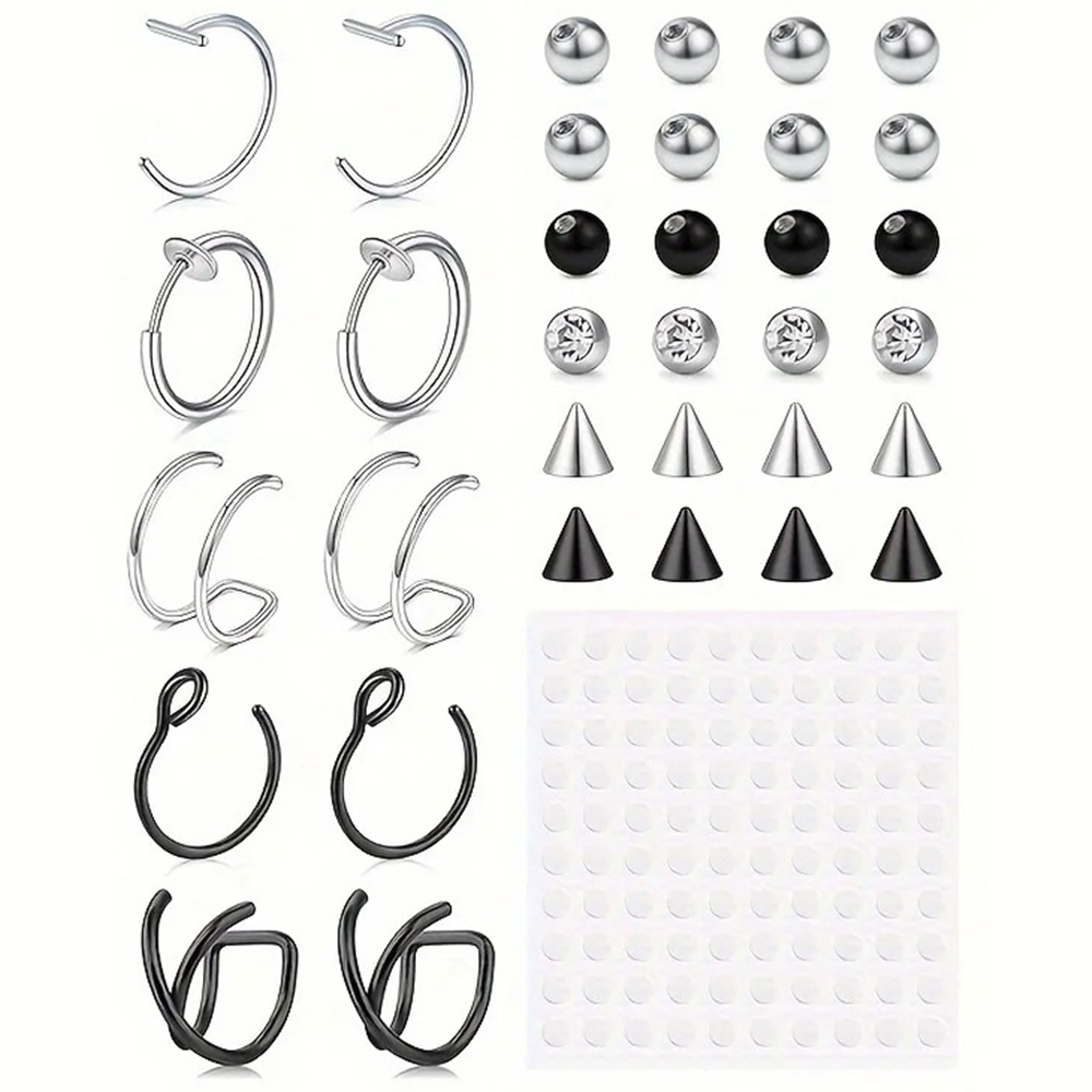 Body Jewelry And Earrings - Faux piercings, faux anneaux de lèvre,
