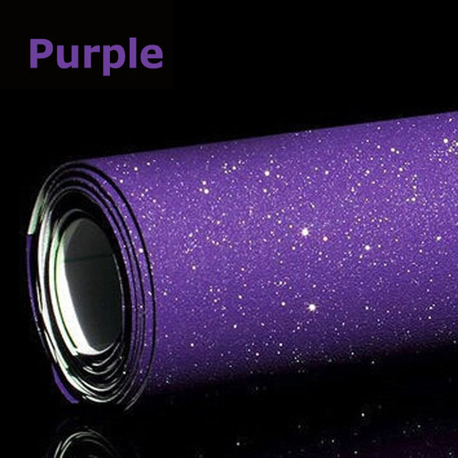 Body Jewelry Glue - 10/20/30/40/50/58X152CM/Lot Film vinyle à paillettes violettes