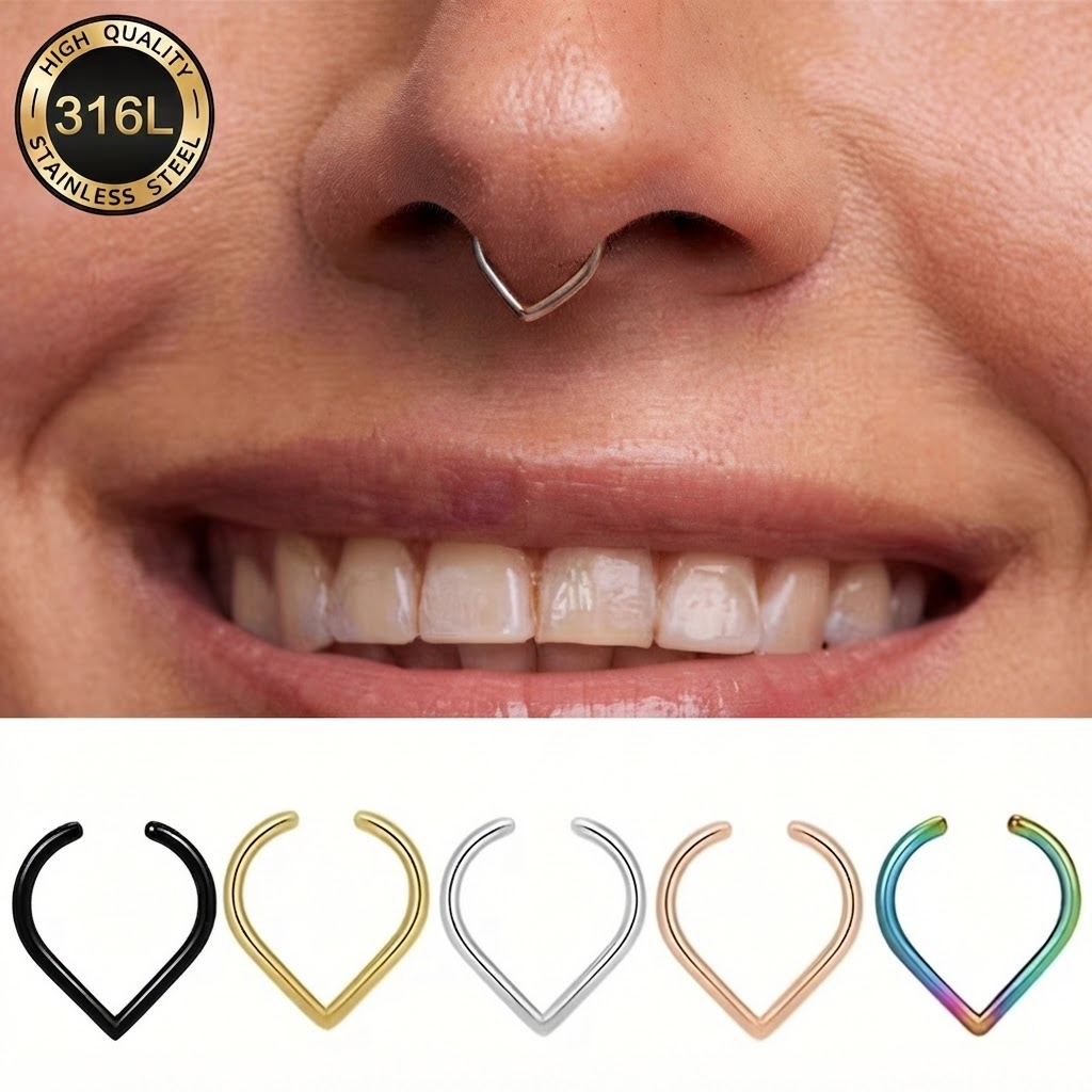 Body Jewelry And Earrings - Lot de 5 faux anneaux de