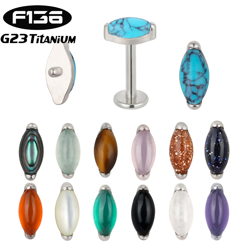 Zoor Body Jewelry - Boucle d'oreille en titane G23, filetage