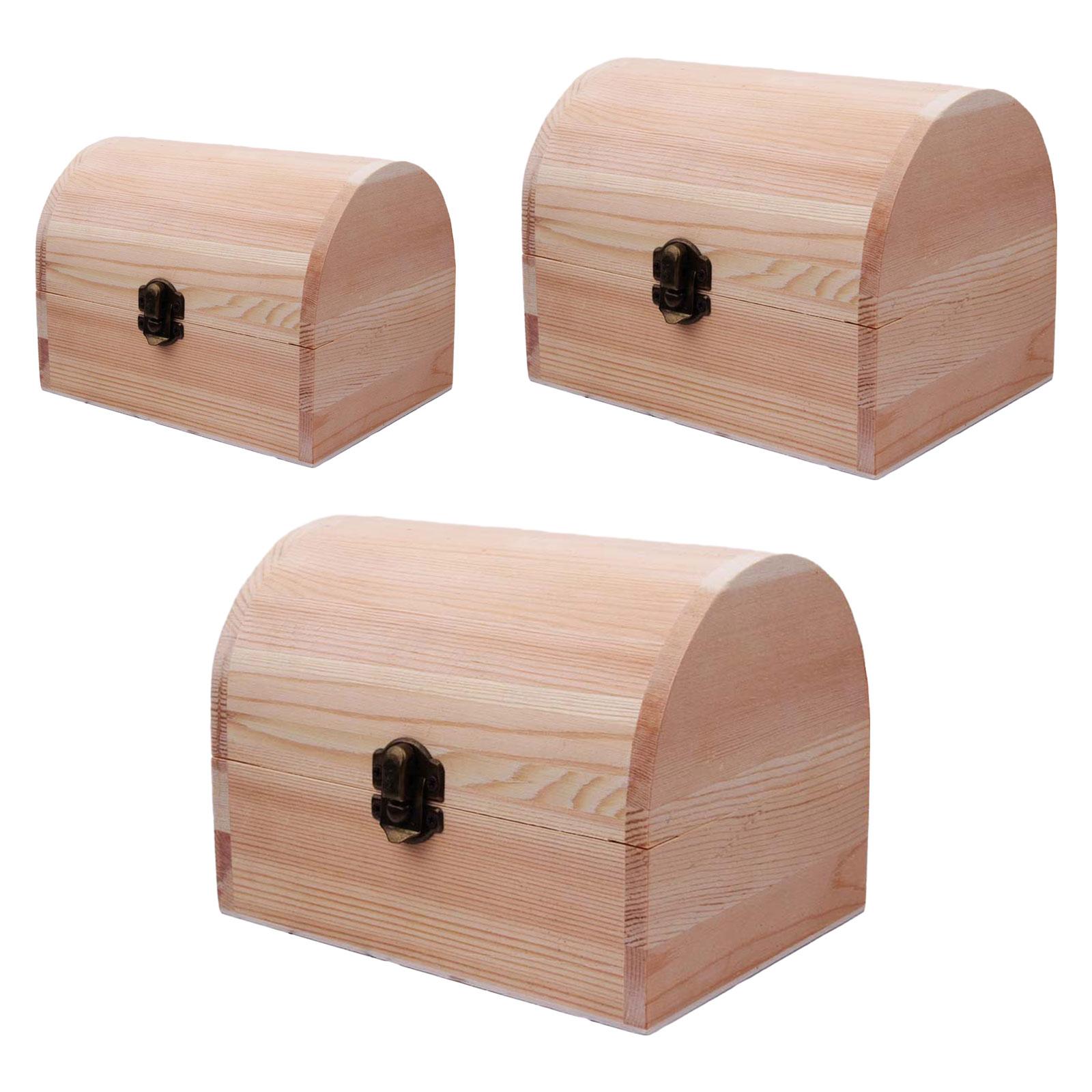 Boîte en bois brut, coffre au  - Body Jewelry Display Case avis et prix