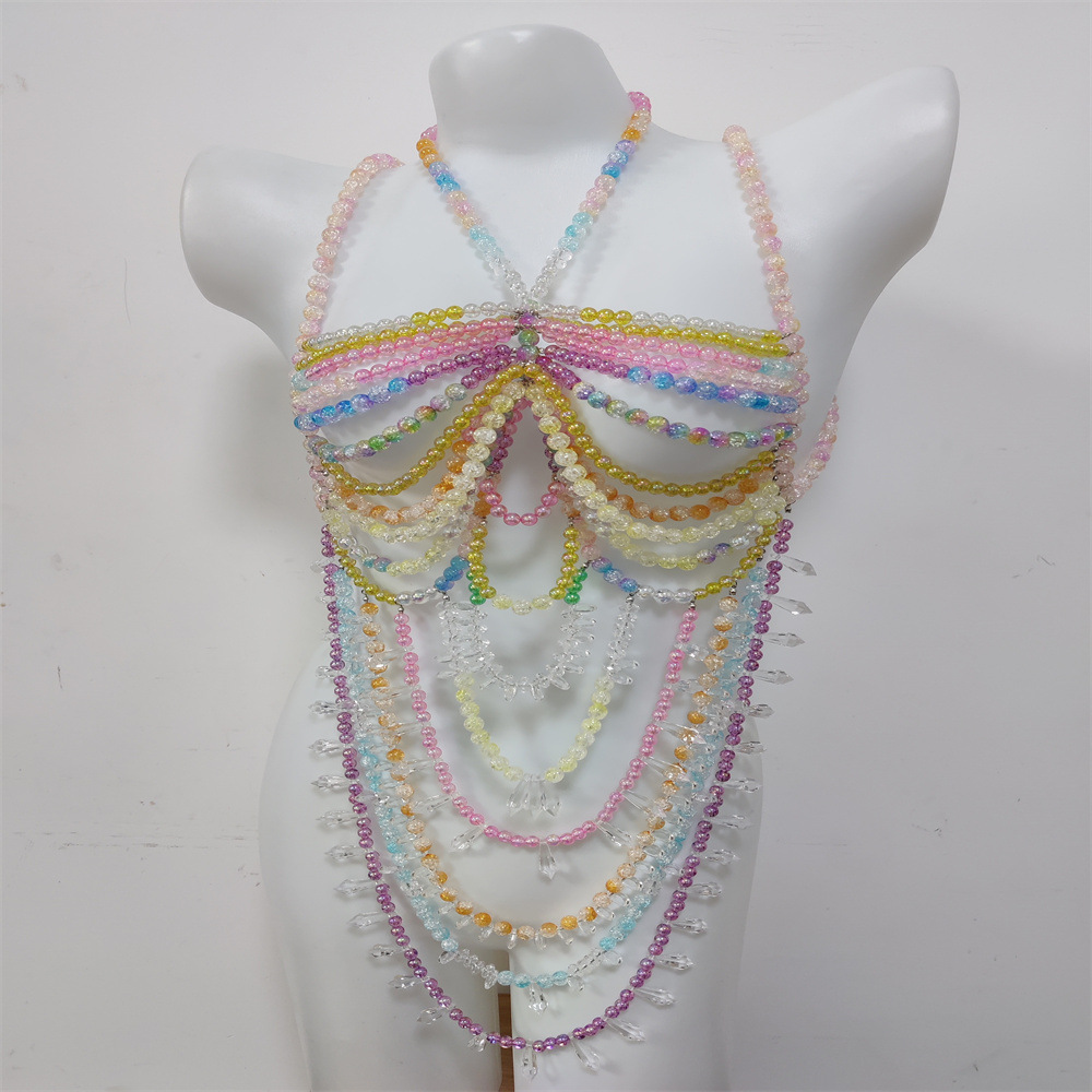 Bijoux de corps en perles acry - Body Jewelry Vest avis et prix