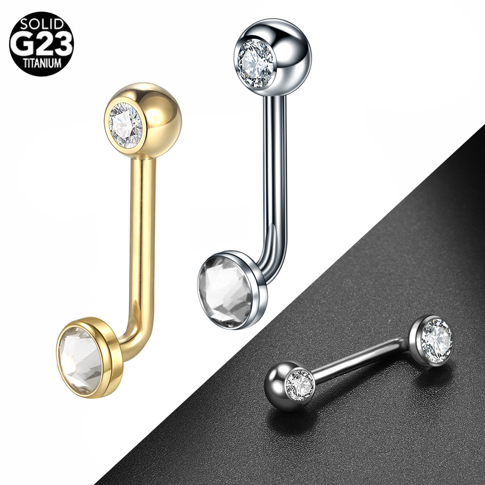 1 PC G23 titane CZ haltère inc - Body Jewelry Vch avis et prix