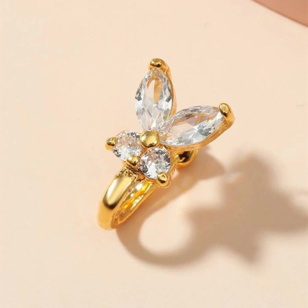 Anneau de nez papillon en stra - Body Jewelry And Earrings avis et prix