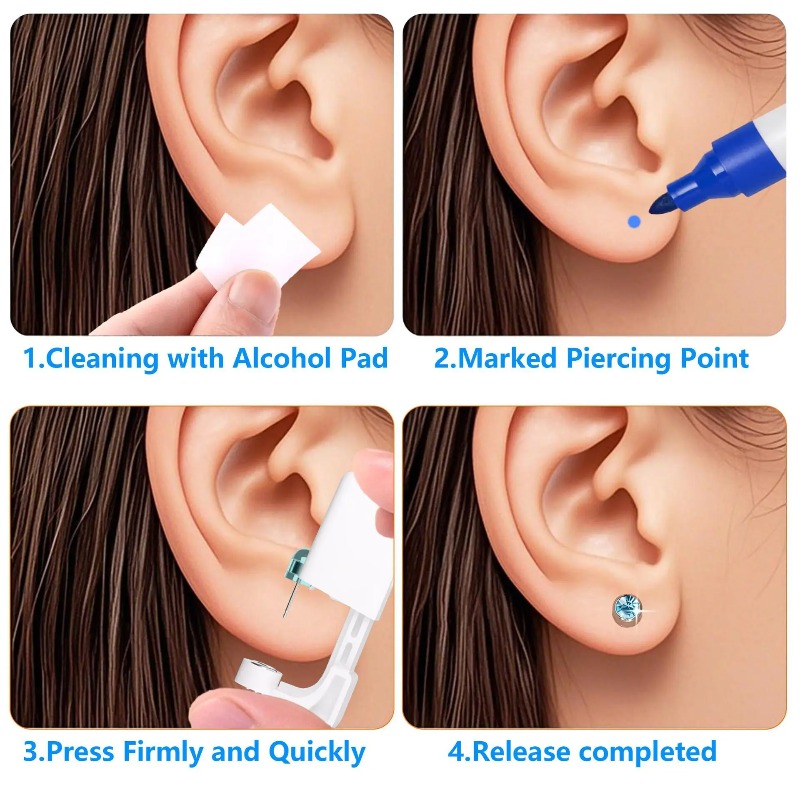 Kit de Perçage d'Oreilles Stér - Body Jewelry And Earrings avis et prix
