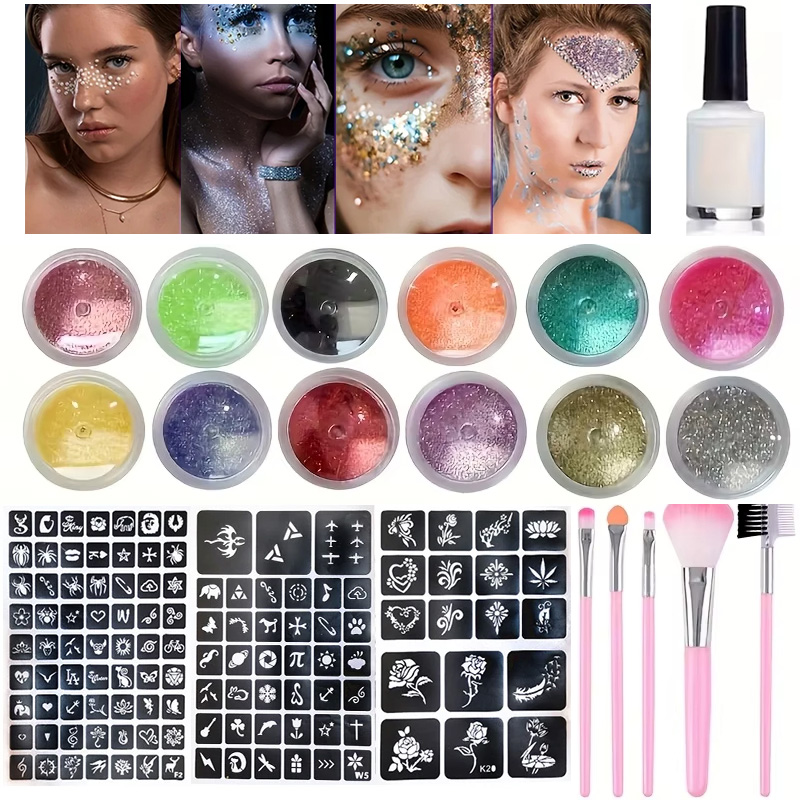 12 couleurs de tatouage Flash  - Body Jewelry Glue avis et prix