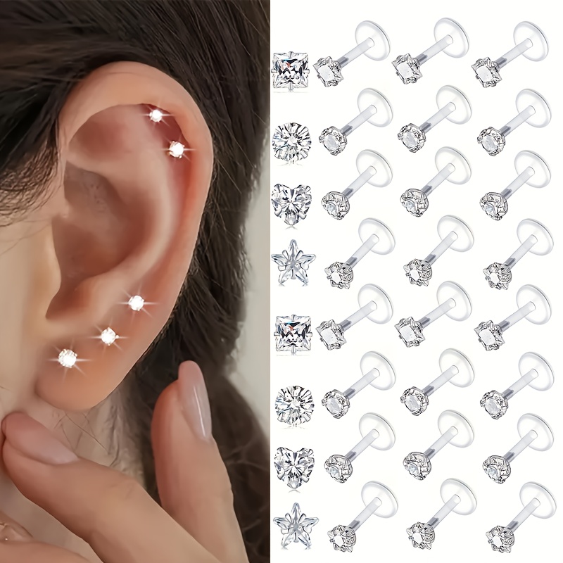 Lot de 9 Piercings Clairs pour - Helix Cartilage Ring avis et prix