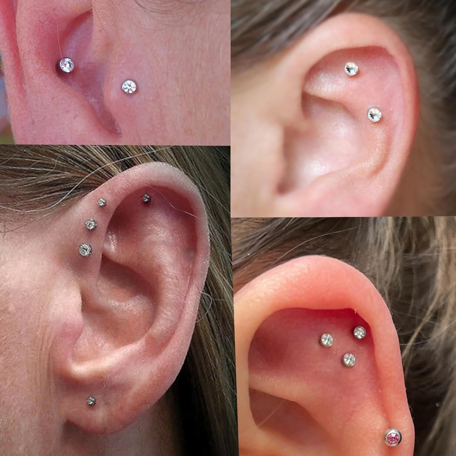 Lot de 9 Piercings Clairs pour - Helix Cartilage Ring avis et prix