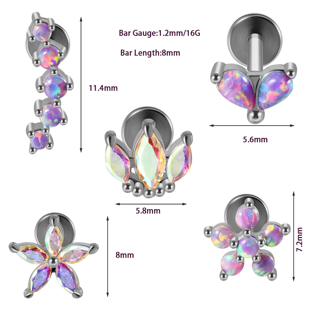 1PC acier inoxydable opale fle - Helix Cartilage Ring avis et prix