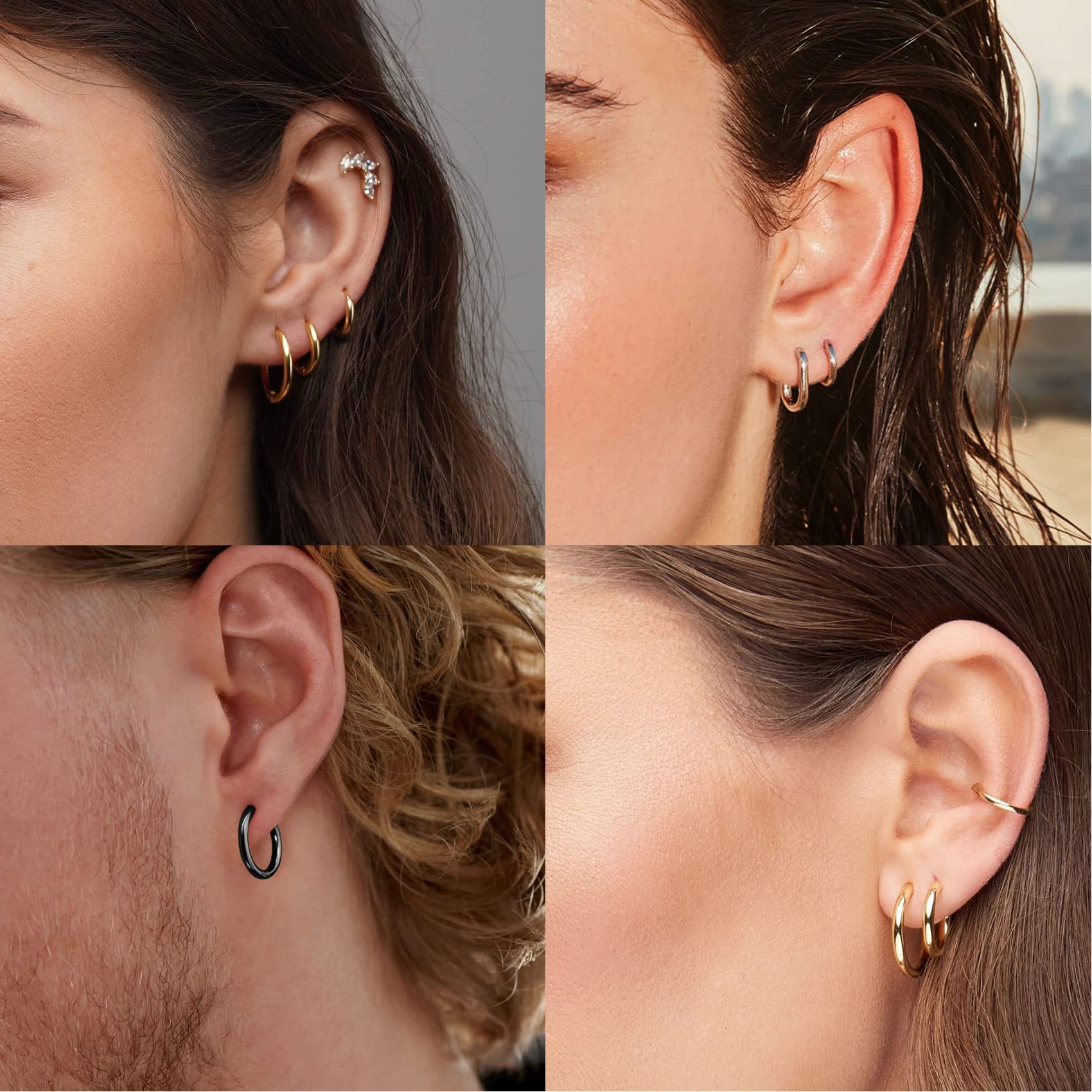 Boucles d'Oreilles Rondes en A - Helix Cartilage Ring avis et prix