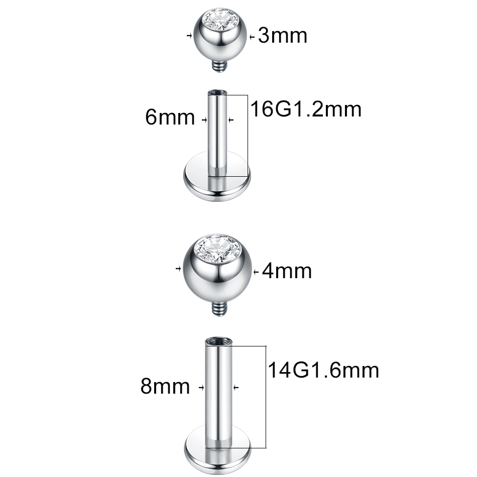 G23 titane Labret Piercing lèv - Helix Cartilage Ring avis et prix