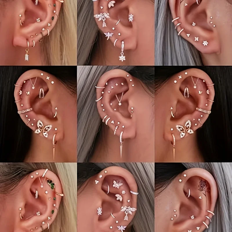 6 pièces de clous de piercing  - Helix Cartilage Ring avis et prix