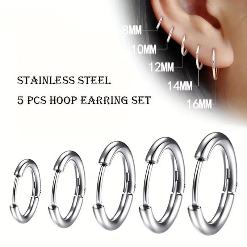 Lot de 5 boucles d'oreilles mi - Helix Cartilage Ring avis et prix