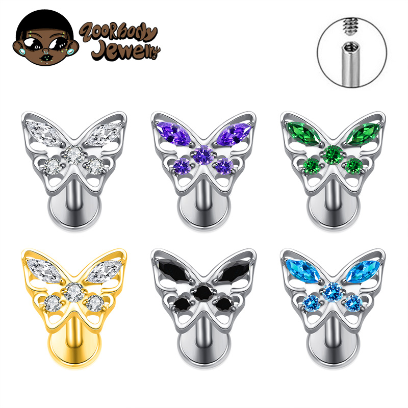 ASTM F136 titane creux papillo - Zoor Body Jewelry avis et prix