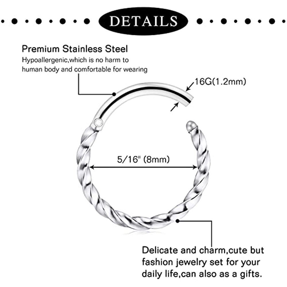 1 pièces Septum anneaux cercea - Helix Cartilage Ring avis et prix